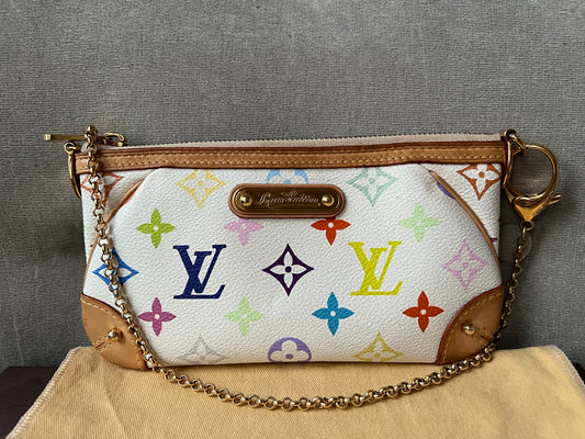 Louis Vuitton Milla Pochette White Multicolore Takashi