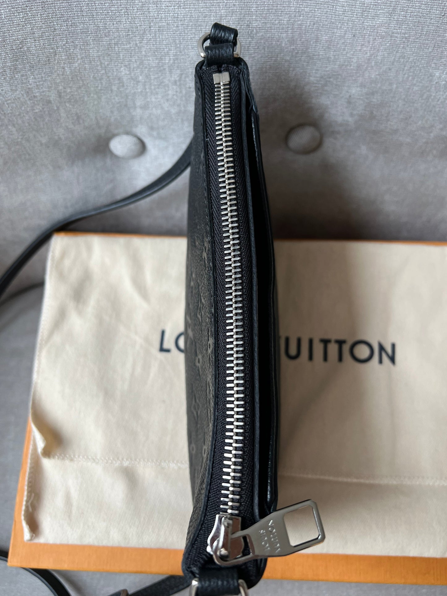 Louis Vuitton Black Monogram Empreinte Pallas Pochette