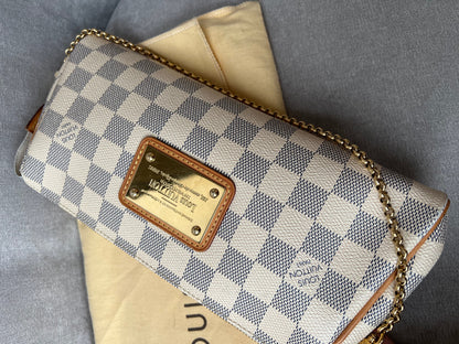 Louis Vuitton Eva Clutch Damier Azur