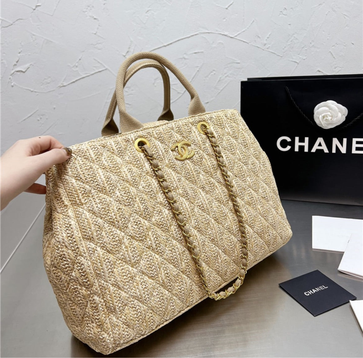 New woman Chanel handbag