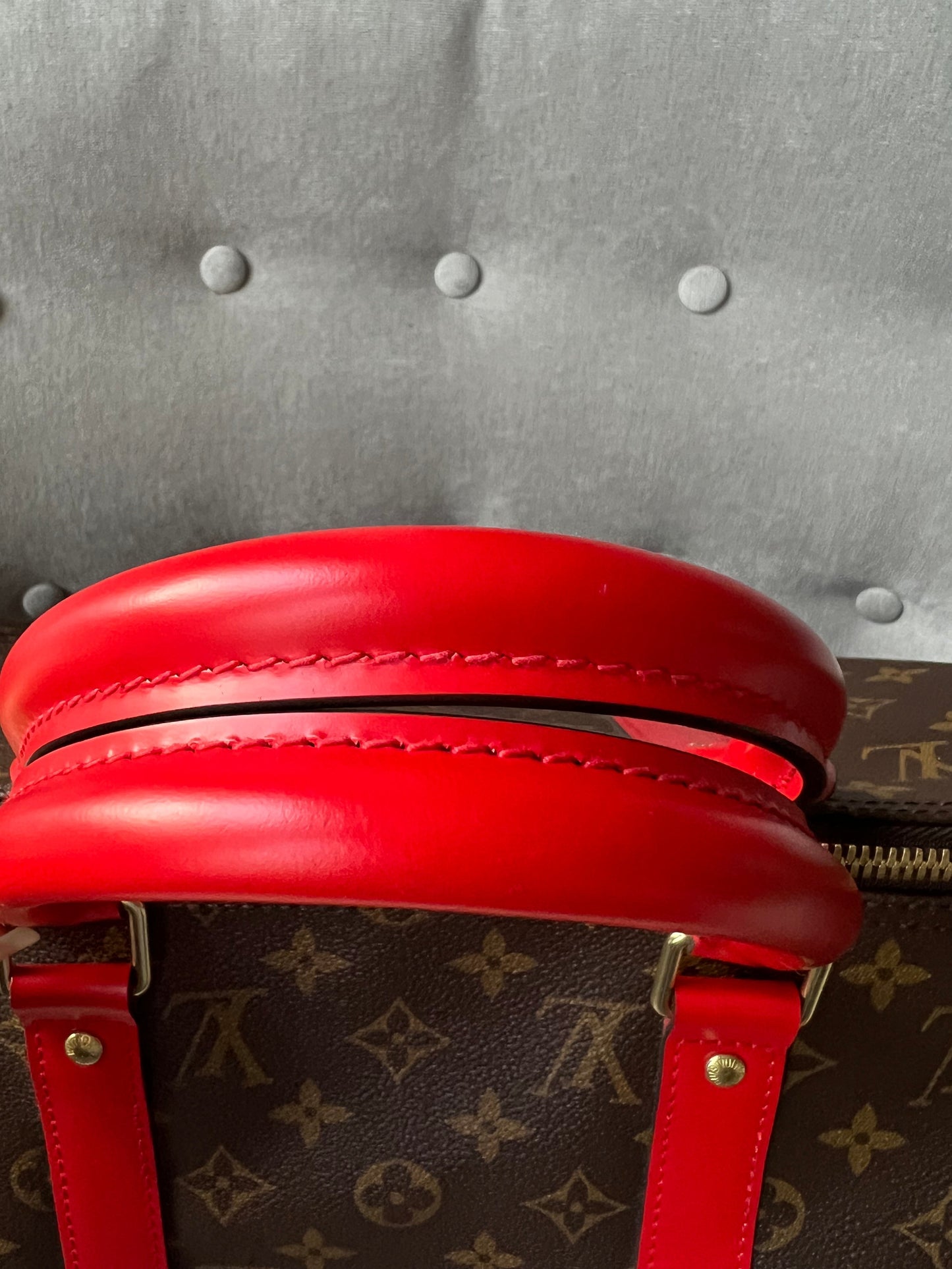 Louis Vuitton Keepall Bandouliere 50 Monogram and Coquelicot (RRP £1,790)