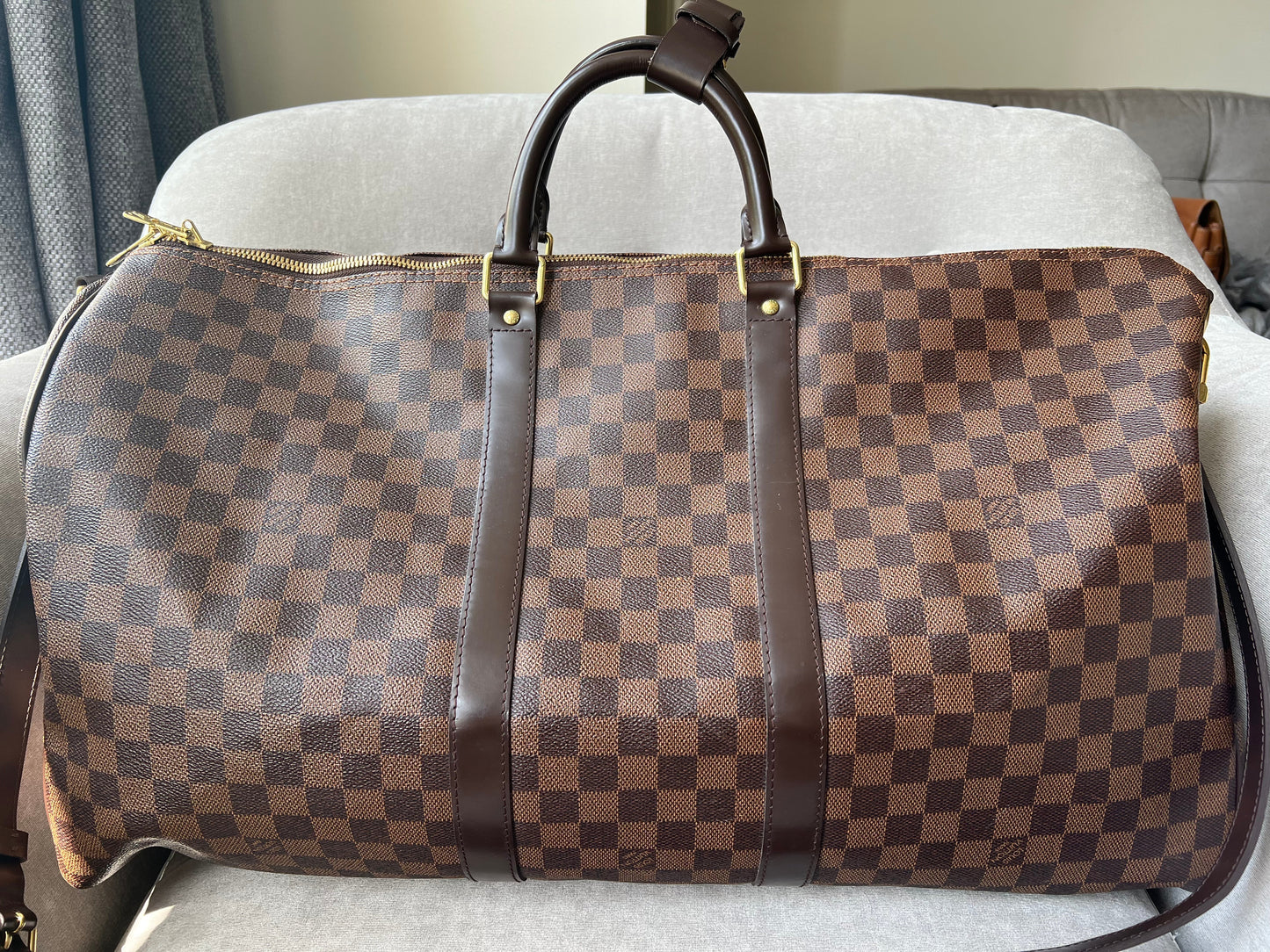 Louis Vuitton Keepall Bandouliere 55 Damier Ebene (RRP £2,020)