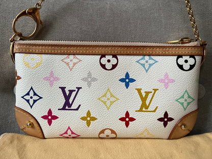 Louis Vuitton Milla Pochette White Multicolore Takashi