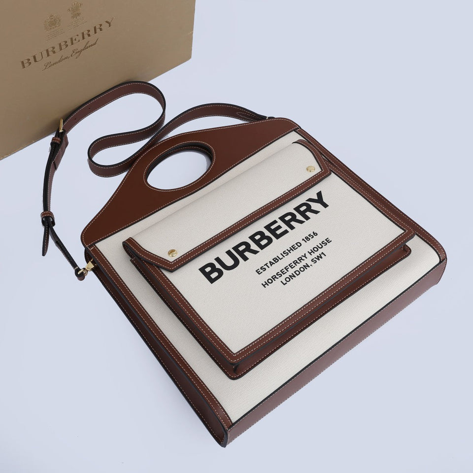 Burberry Leather Medium Pocket Bag