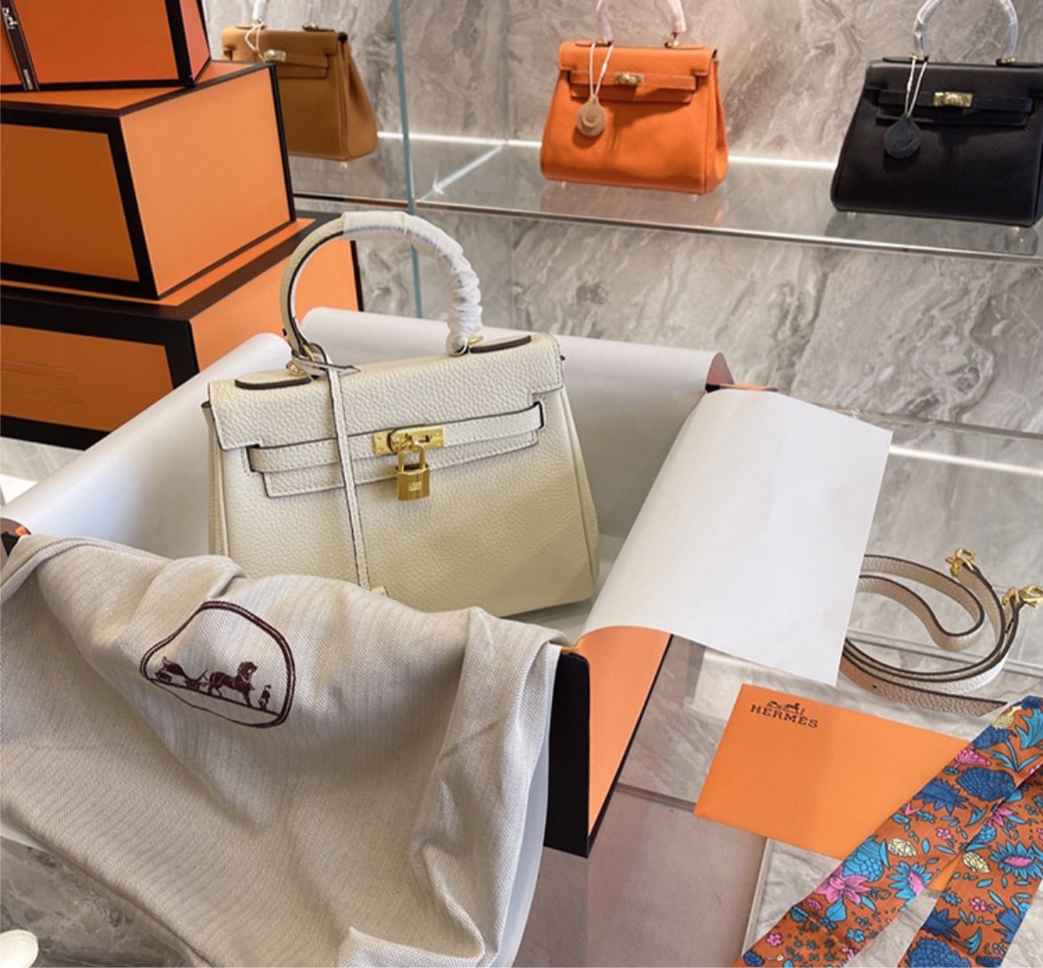 New Hermes woman shoulder handbag