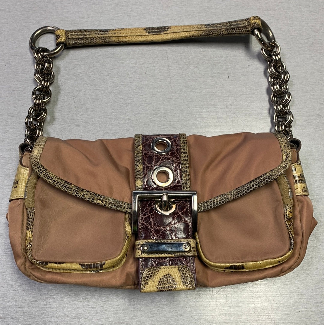 Prada Python Patch Shoulder Bag