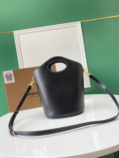 Burberry Small Leather Pocket Bucket Bag