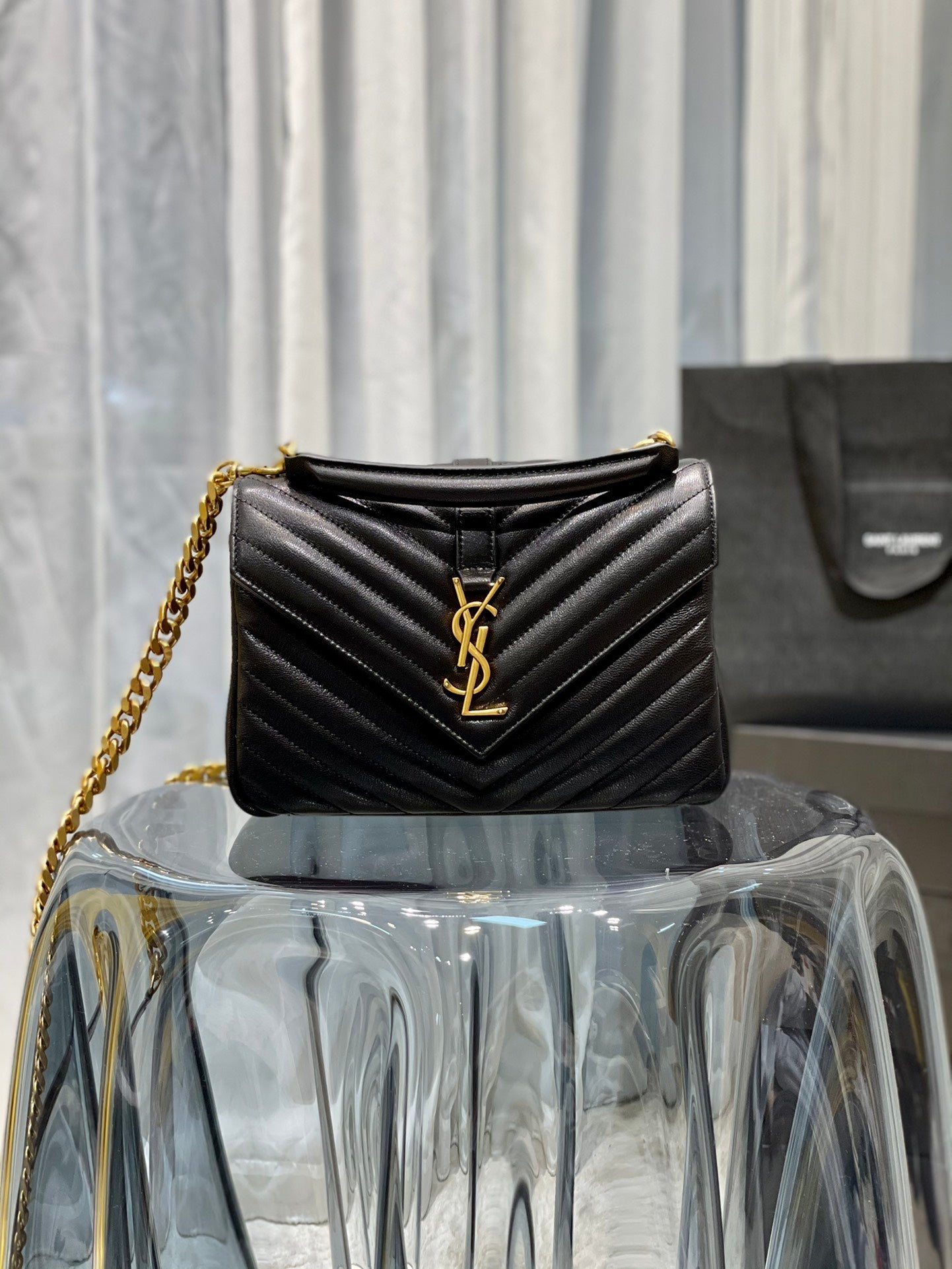 YSL College Medium Quilted leather Bag