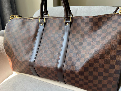 Louis Vuitton Keepall Bandouliere 55 Damier Ebene (RRP £2,020)