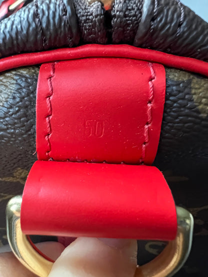 Louis Vuitton Keepall Bandouliere 50 Monogram and Coquelicot (RRP £1,790)