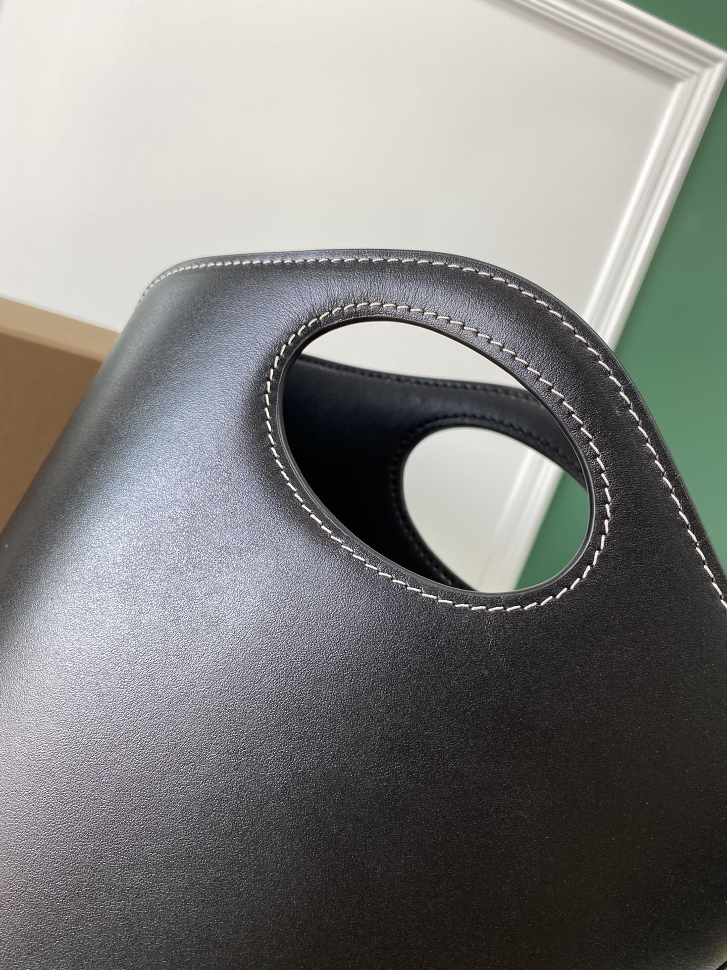 Burberry Small Leather Pocket Bucket Bag