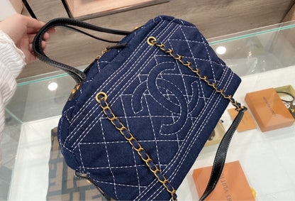 New Chanel denim Blue woman Handbag