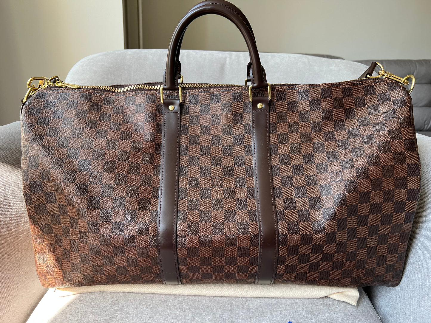 Louis Vuitton Keepall Bandouliere 55 Damier Ebene (RRP £2,020)