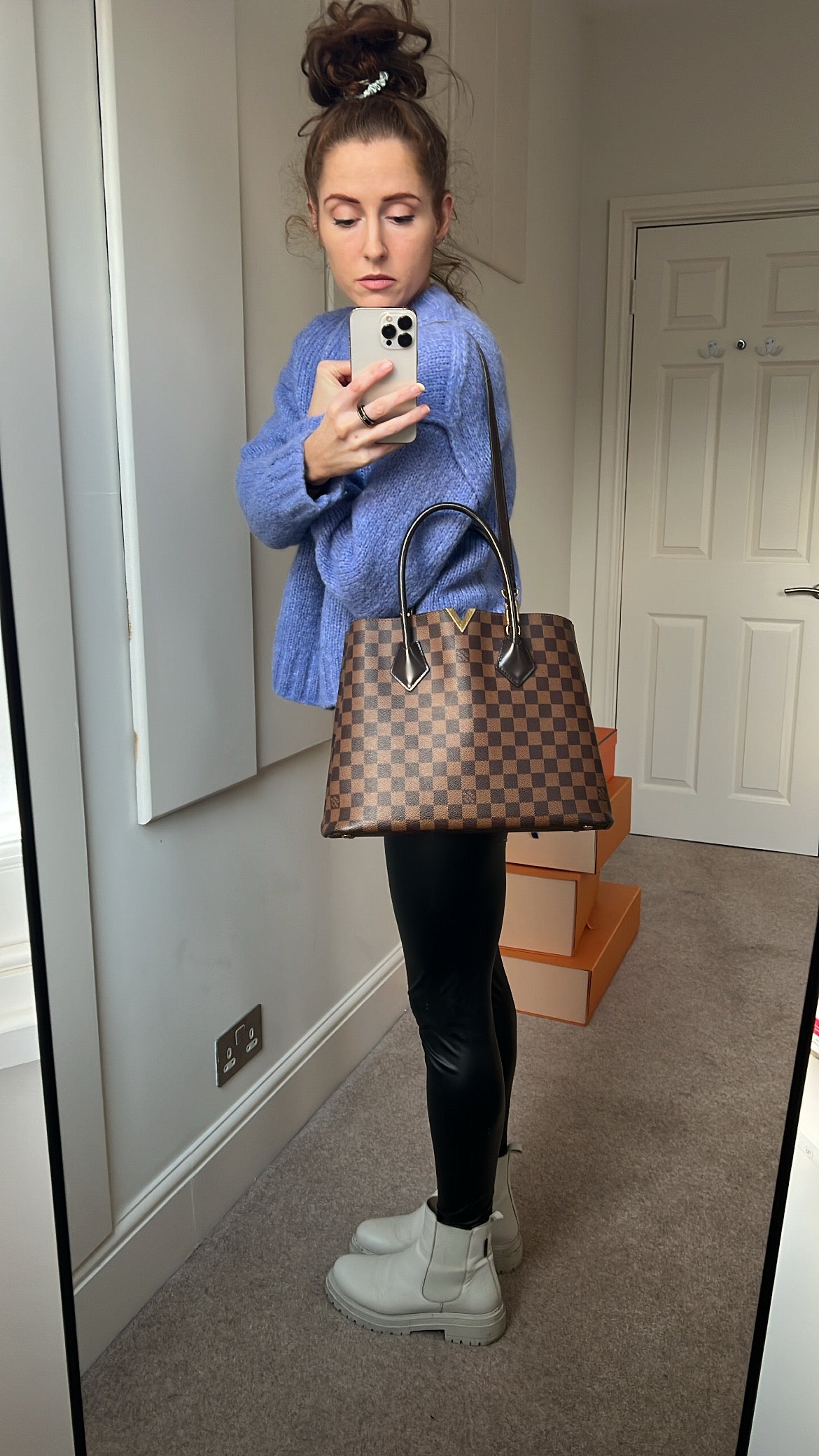 Louis Vuitton Kensington Tote Damier Ebene