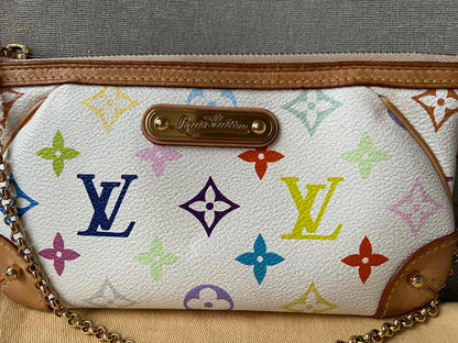 Louis Vuitton Milla Pochette White Multicolore Takashi