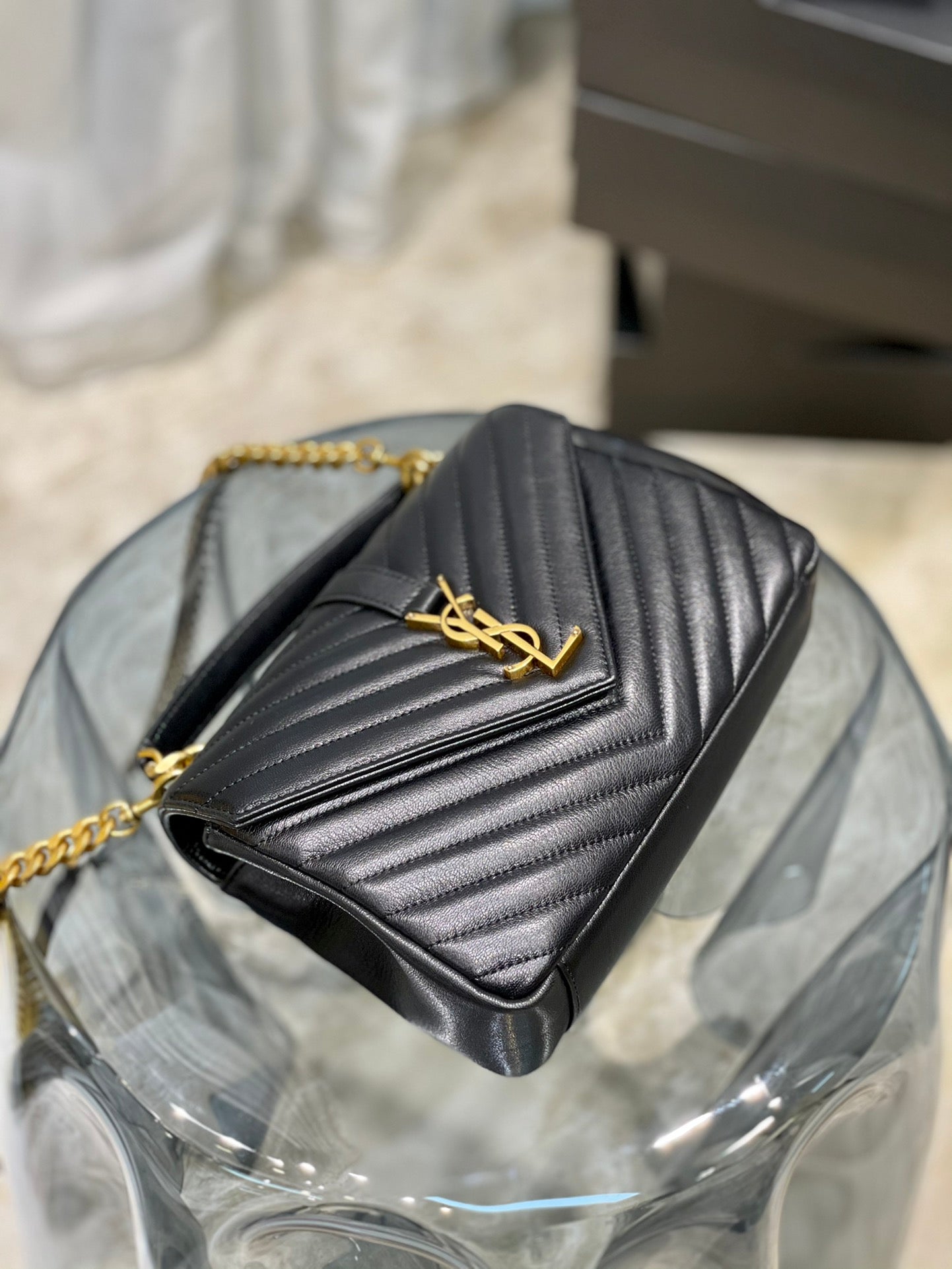 YSL College Medium Quilted leather Bag