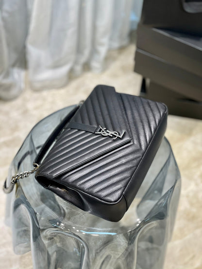 YSL College Large Quilted leather Bag