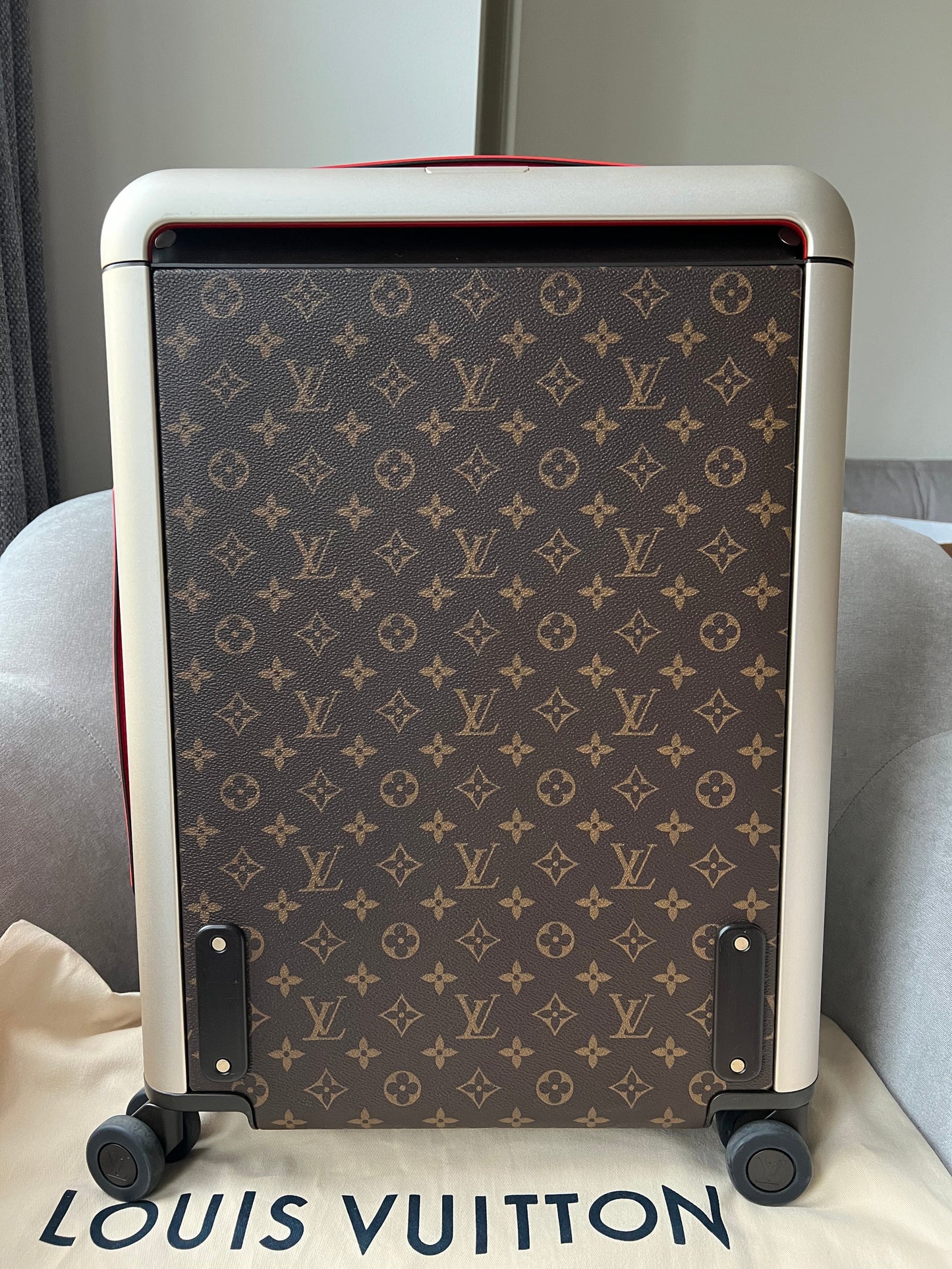 Louis Vuitton Horizon 50 Suitcase Monogram and Coquelicot (RRP £2,380)