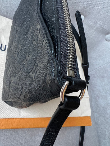 Louis Vuitton Black Monogram Empreinte Pallas Pochette