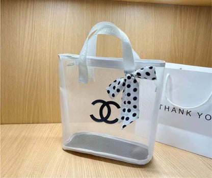 Transparent Chanel woman handbag