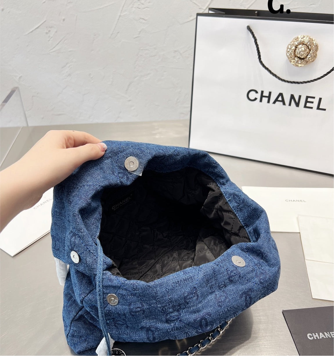 New Chanel jean woman shoulder handbag