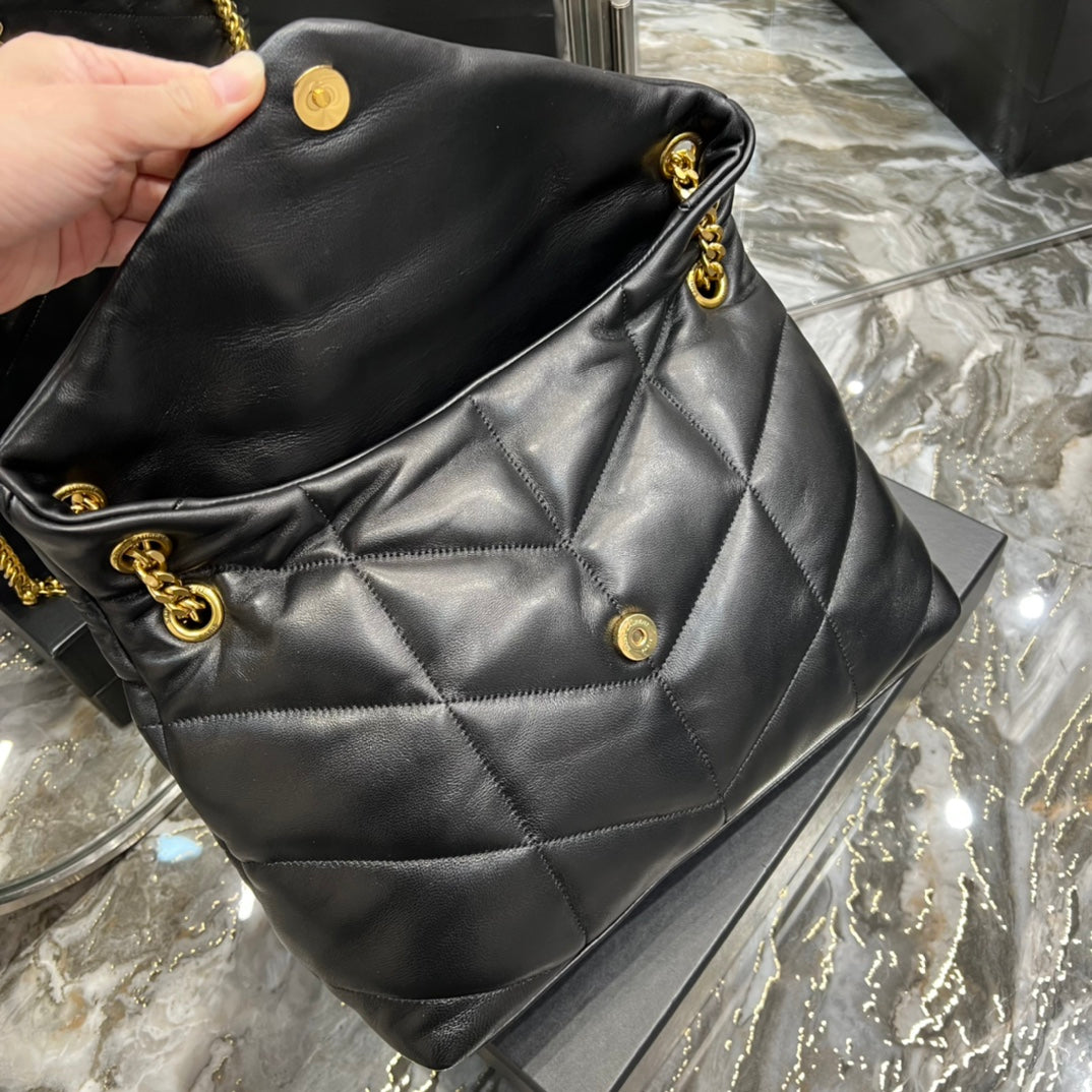 YSL PUFFER MEDIUM BAG IN QUILTED LAMBSKIN