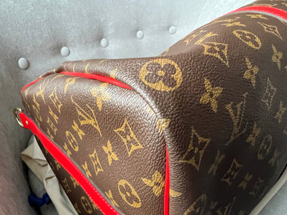 Louis Vuitton Keepall Bandouliere 50 Monogram and Coquelicot (RRP £1,790)