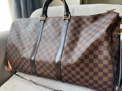 Louis Vuitton Keepall Bandouliere 55 Damier Ebene (RRP £2,020)