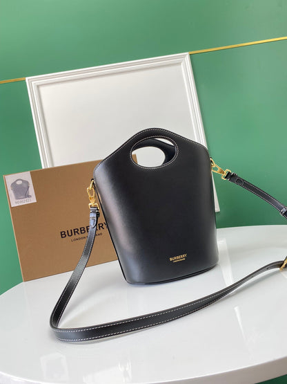 Burberry Small Leather Pocket Bucket Bag