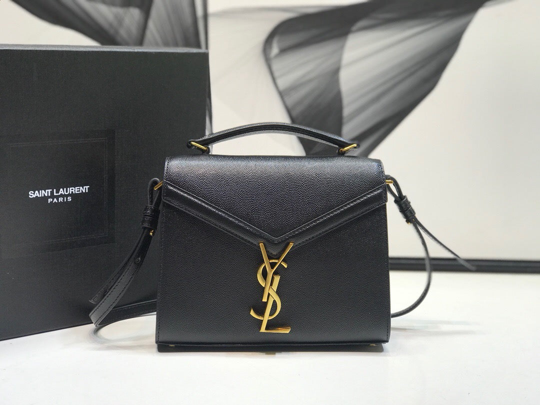 YSL Cassandra Mini Top Handle Bag In Box Saint Laurent Leather