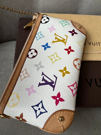 Louis Vuitton Milla Pochette White Multicolore Takashi