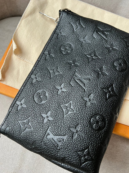 Louis Vuitton Black Monogram Empreinte Pallas Pochette