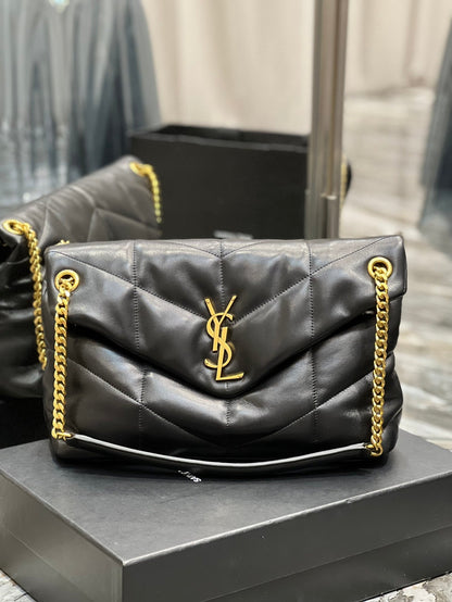 YSL PUFFER MEDIUM BAG IN QUILTED LAMBSKIN