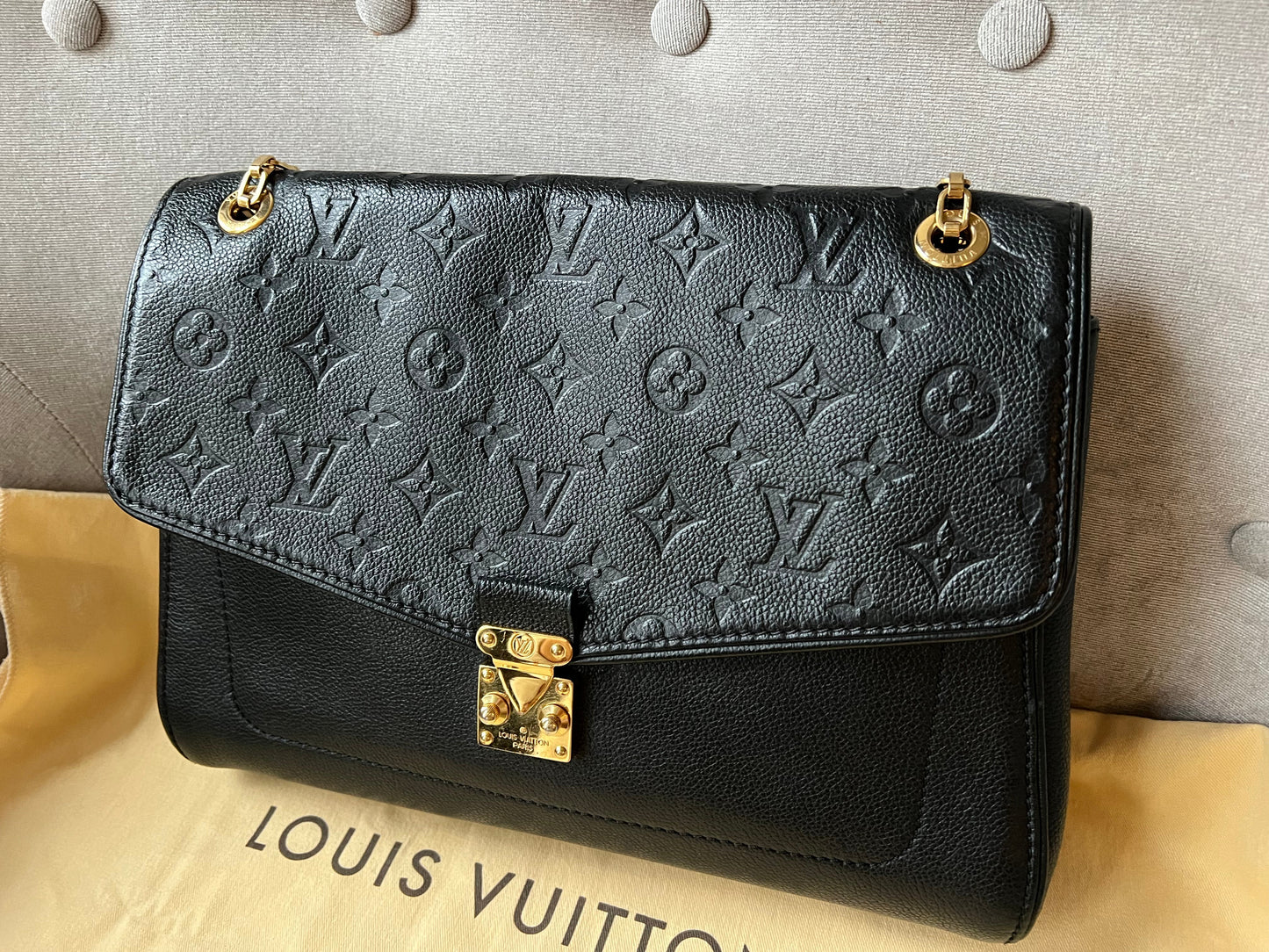 Louis Vuitton Black Empreinte St Germain MM (RRP £2060)