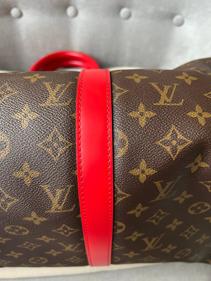 Louis Vuitton Keepall Bandouliere 50 Monogram and Coquelicot (RRP £1,790)