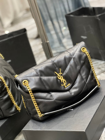 YSL PUFFER MEDIUM BAG IN QUILTED LAMBSKIN