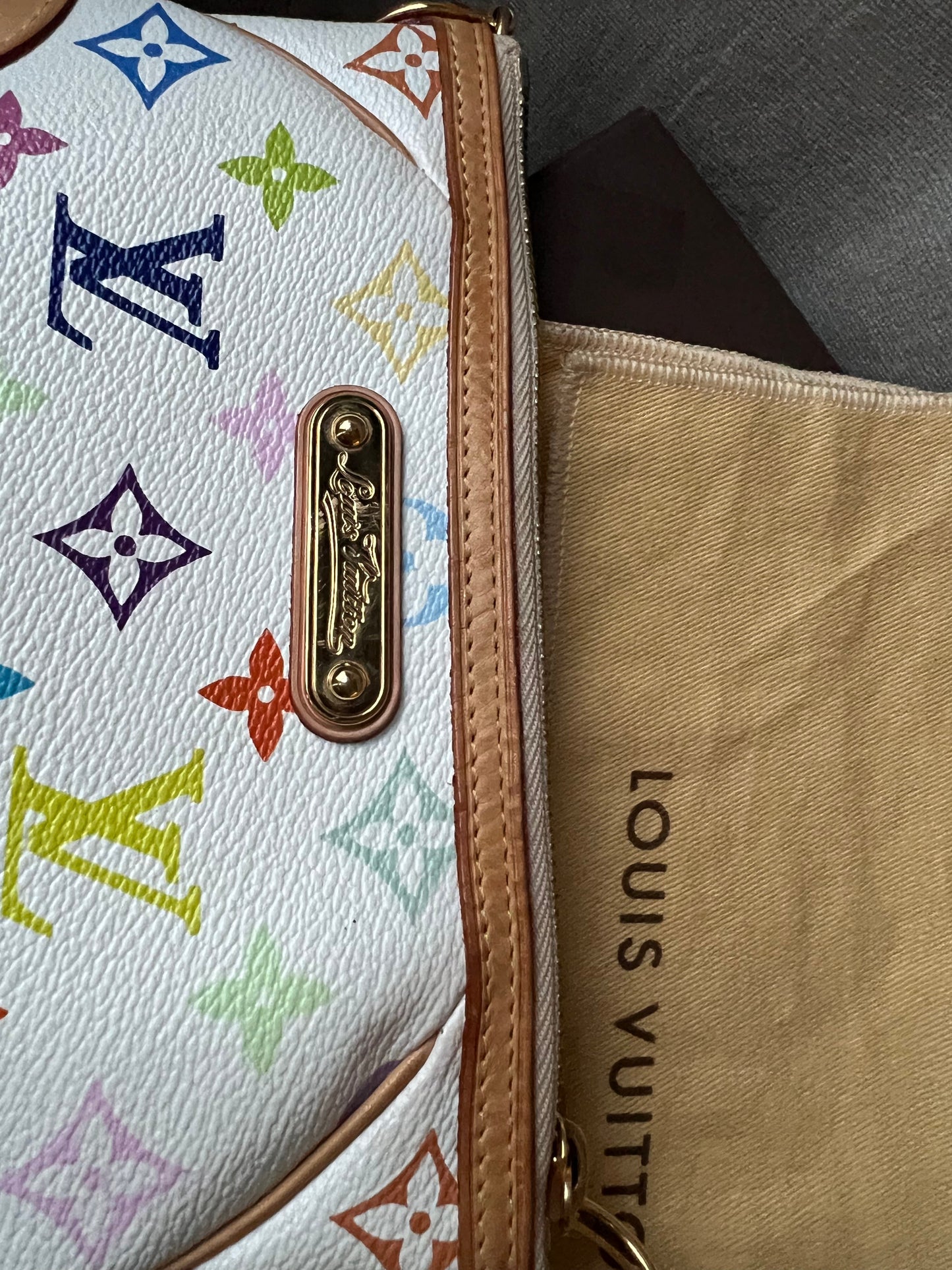 Louis Vuitton Milla Pochette White Multicolore Takashi