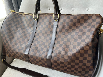 Louis Vuitton Keepall Bandouliere 55 Damier Ebene (RRP £2,020)