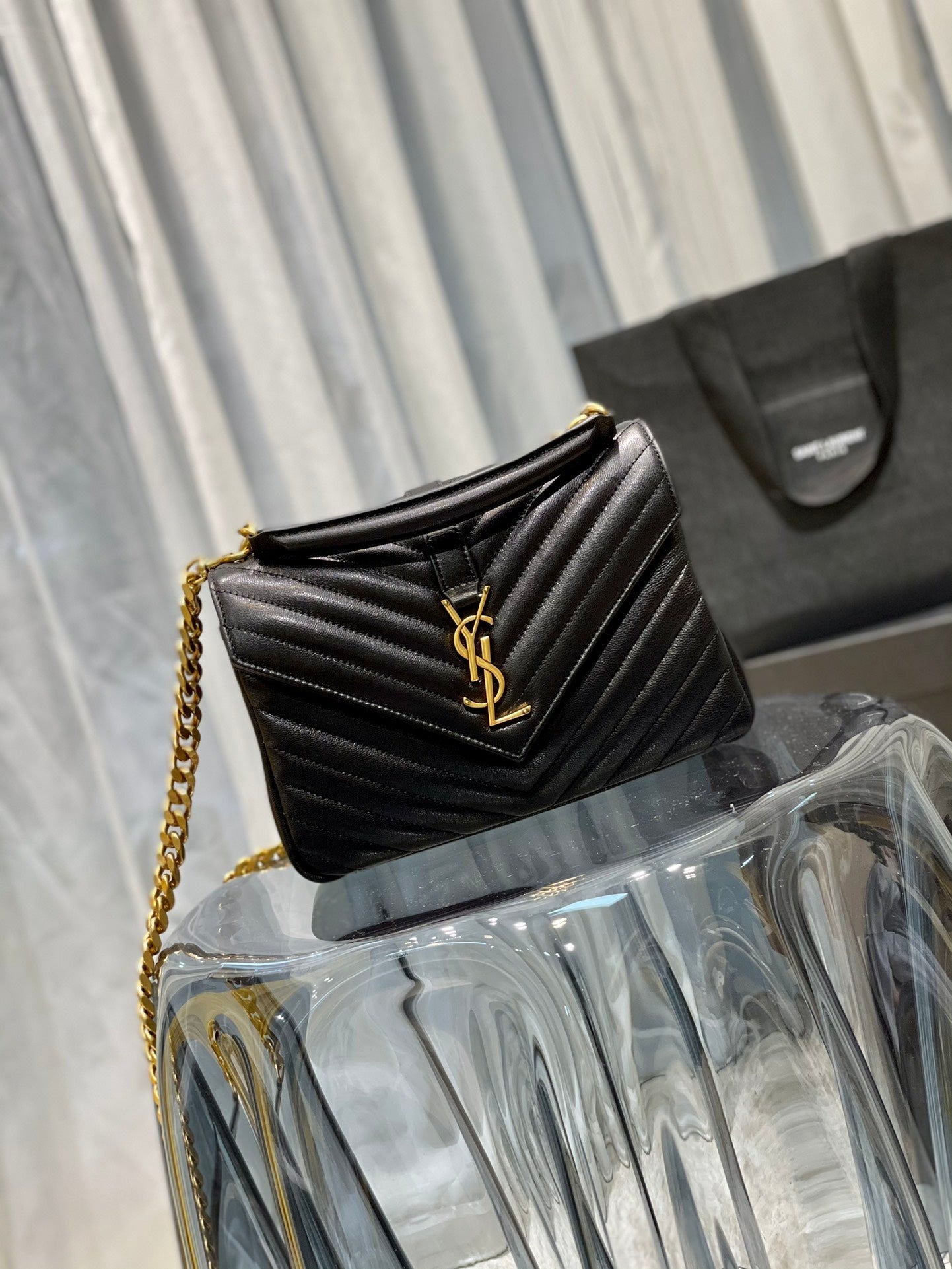 YSL College Medium Quilted leather Bag