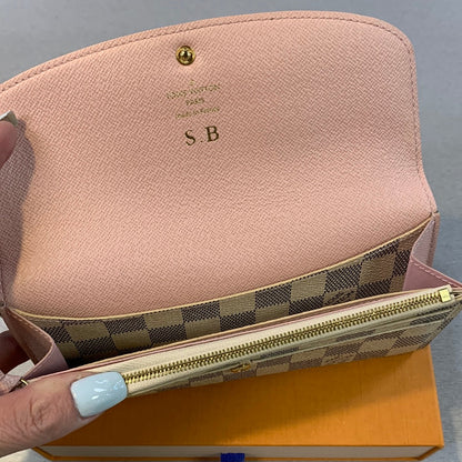 Louis Vuitton Emilie Damier Azur Rose Wallet