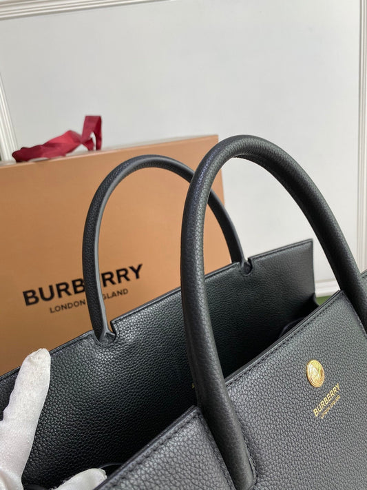 Burberry Medium Leather Title Bag