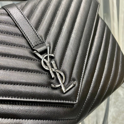 YSL College Large Quilted leather Bag