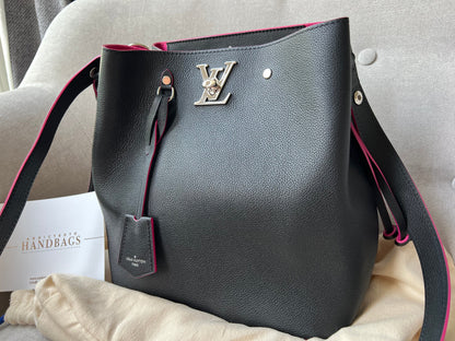 Louis Vuitton Lockme Bucket Bag in Black and Pink (RRP £2050)