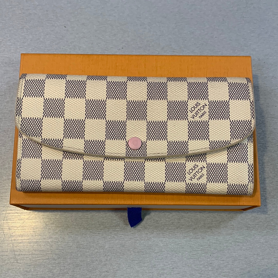 Louis Vuitton Emilie Damier Azur Rose Wallet