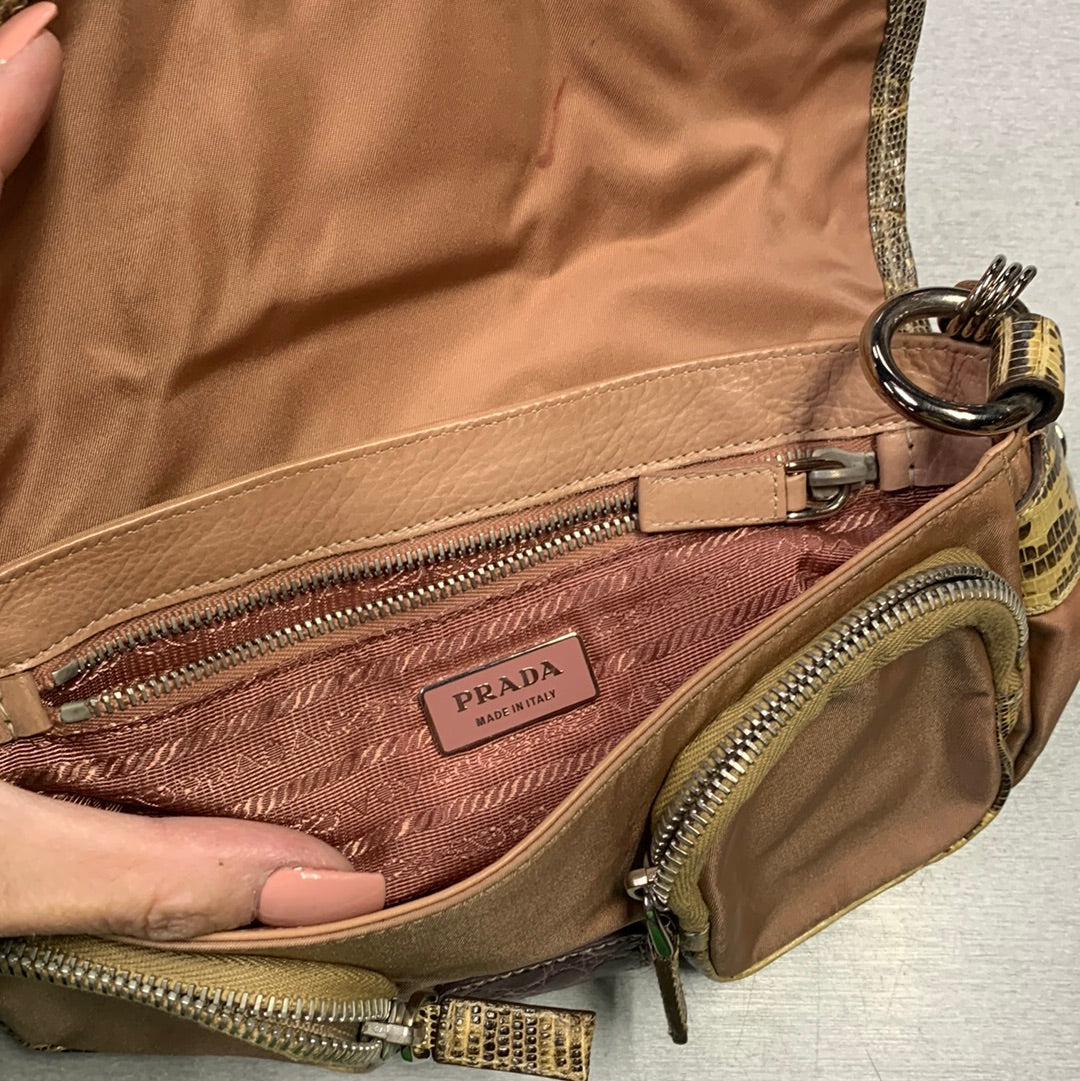 Prada Python Patch Shoulder Bag