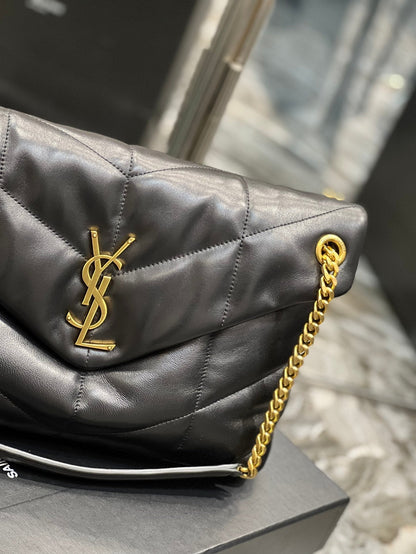 YSL PUFFER MEDIUM BAG IN QUILTED LAMBSKIN