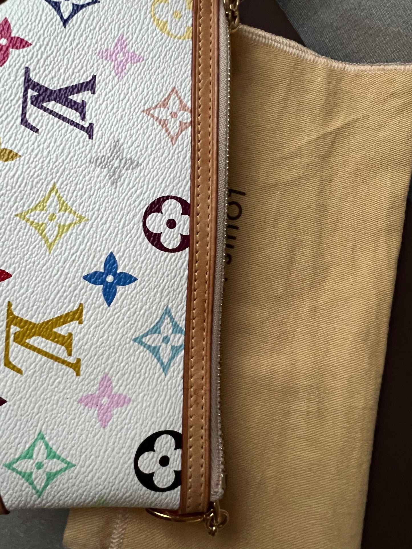 Louis Vuitton Milla Pochette White Multicolore Takashi