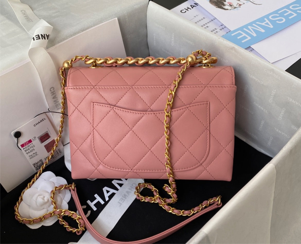 New leather Chanel woman handbag