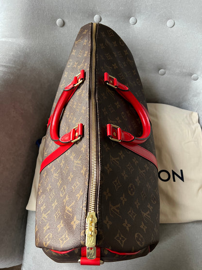 Louis Vuitton Keepall Bandouliere 50 Monogram and Coquelicot (RRP £1,790)