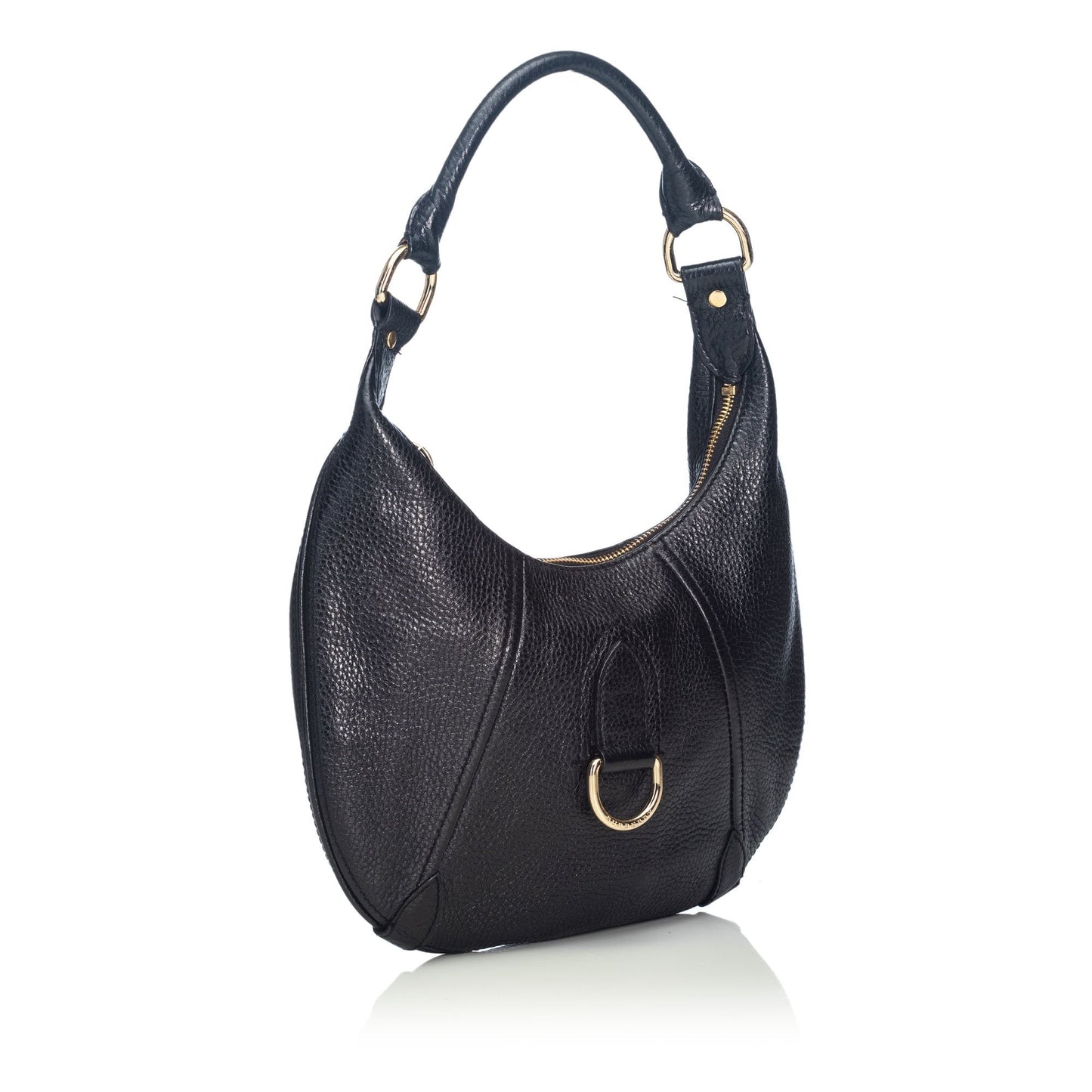 Burberry Black Others Leather Grained Hobo Bag China